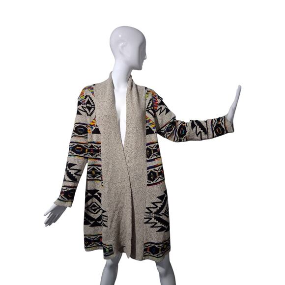 Anthropologie Northern Angel Womens size XL Cardigan Aztec Southwestern Duster - Picture 4 of 15